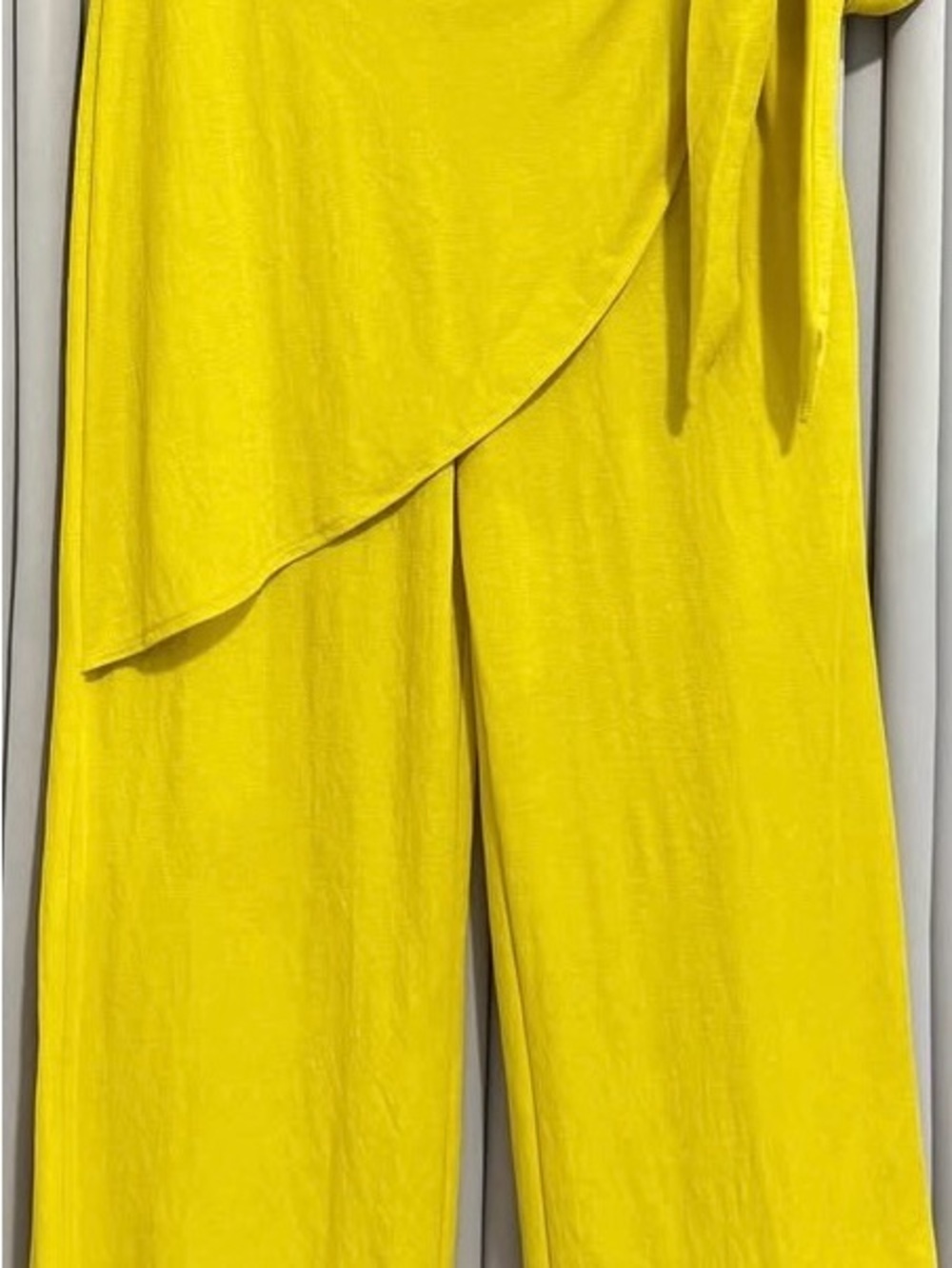 Zara Canary Yellow Wide-Leg Pants
